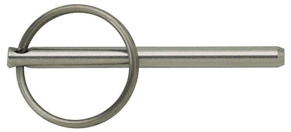 Gibraltar - 3/16" Pin Diam, 2-3/16" Long, Zinc Plated Stainless Steel Ball Lock Hitch Pin - 2" Usable Length - All Tool & Supply