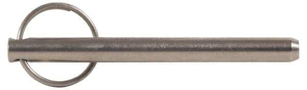 Gibraltar - 5/16" Pin Diam, 2-7/8" Long, Zinc Plated Stainless Steel Ball Lock Hitch Pin - 2-1/2" Usable Length - All Tool & Supply