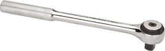 Proto - 1/2" Drive Round Head Standard Ratchet - Chrome Finish, 9-3/8" OAL, 72 Gear Teeth, Standard Knurled Handle, Standard Head - All Tool & Supply