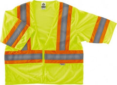 Ergodyne - Size 2X/3XL High Visibility Lime Mesh General Purpose Vest - 52 to 58" Chest, ANSI/ISEA 107, Zipper Closure, 1 Pocket, Polyester - All Tool & Supply