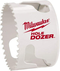 Milwaukee Tool - 2-1/8" Diam, 1-1/2" Cutting Depth, Hole Saw - Bi-Metal Saw, Toothed Edge - All Tool & Supply