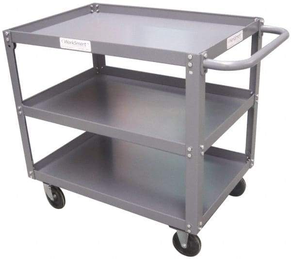 Value Collection - 1,200 Lb Capacity, 18" Wide x 36" Long x 34-5/8" High Service Cart - 3 Shelf, Steel - All Tool & Supply