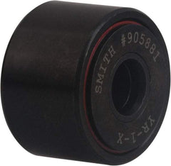 Accurate Bushing - 1/4" Bore, 3/4" Roller Diam x 1/2" Roller Width, Carbon Steel Sealed Self-Lubricating Yoke Cam Follower with Nonmetallic Bushing - 1 Lb Dynamic Load Capacity, 9/16" Overall Width - All Tool & Supply