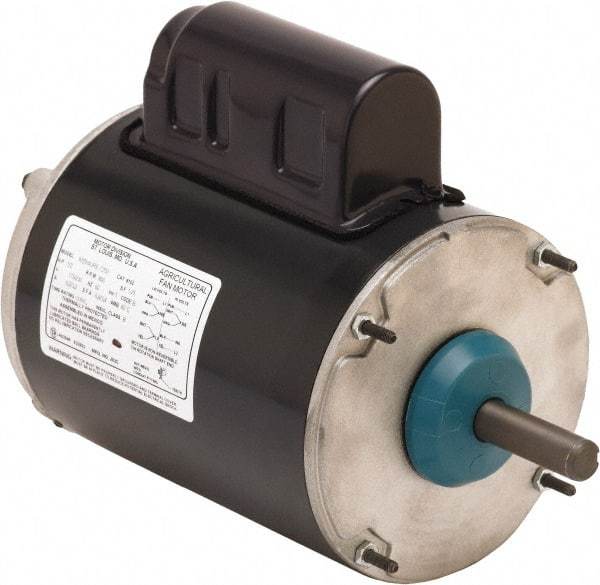 US Motors - 1/3 hp, TEAO Enclosure, Auto Thermal Protection, 1,700 RPM, 115/230 Volt, 60 Hz, Industrial Electric AC/DC Motor - Size 48 Frame, Resilient Mount, 1 Speed, Ball Bearings, 3.8/1.9 Full Load Amps, B Class Insulation, CW Drive End Rev - All Tool & Supply