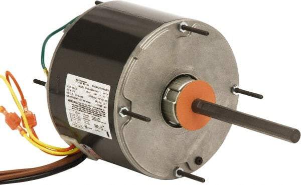 US Motors - 1/2 hp, TEAO Enclosure, Auto Thermal Protection, 1,075 RPM, 208-230 Volt, 60 Hz, Industrial Electric AC/DC Motor - Size 48 Frame, Hub Mount, 1 Speed, Ball Bearings, 5.1-5.8 Full Load Amps, B Class Insulation, CCW Lead End - All Tool & Supply