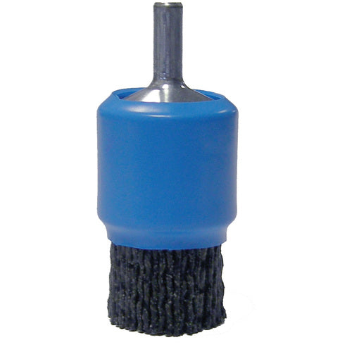 1″ Dia FME-Compliant Black Nylox End Brush, .055/80CG Crimped Fill - All Tool & Supply