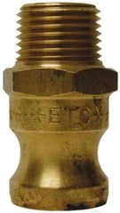 EVER-TITE Coupling Products - 4" Brass Cam & Groove Suction & Discharge Hose Male Adapter Male NPT Thread - Part F, 4" Thread, 100 Max psi - All Tool & Supply