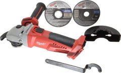 Milwaukee Tool - 4-1/2" Wheel Diam, 8,000 RPM, Cordless Cutoff & Cutoff-Grinder Tool - Right Angle Handle - All Tool & Supply