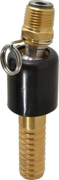 SuperKlean - 1/2 NPT x 3/4" Hose Barb, Ball Type Swivel Hose Adapter - Brass & Stainless Steel - All Tool & Supply