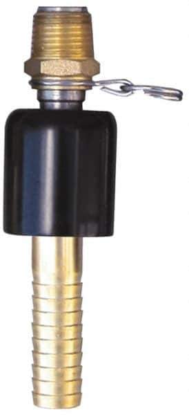 SuperKlean - 1/2 NPT x 5/8" Hose Barb, Ball Type Swivel Hose Adapter - Brass & Stainless Steel - All Tool & Supply