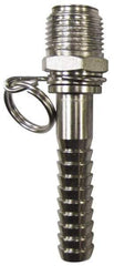 SuperKlean - NPT x 1/2" Hose Barb, Swivel Hose Adapter - Stainless Steel - All Tool & Supply