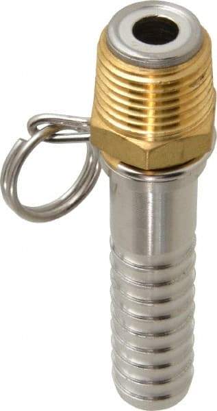 SuperKlean - 1/2 NPT x 5/8" Hose Barb, Swivel Hose Adapter - Brass & Stainless Steel - All Tool & Supply