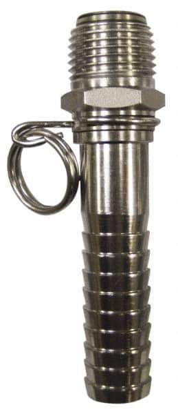 SuperKlean - NPT x 5/8" Hose Barb, Swivel Hose Adapter - Stainless Steel - All Tool & Supply