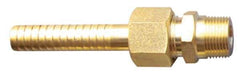 SuperKlean - NPT x 5/8" Hose Barb, 3 Piece Mixer Adapter - Brass - All Tool & Supply