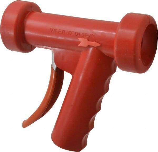 SuperKlean - Insulated, Stainless Steel Pistol Grip Spray Nozzle for 1/2" Pipe - Red, 1/2 NPT - All Tool & Supply