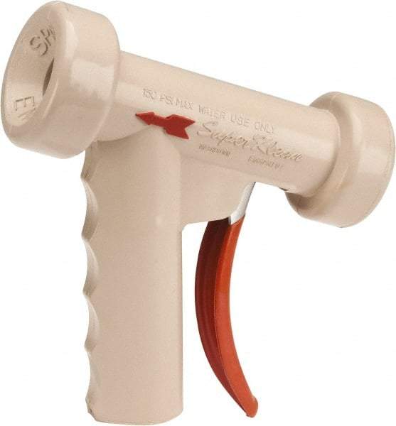 SuperKlean - Insulated, Stainless Steel Pistol Grip Spray Nozzle for 1/2" Pipe - White, 1/2 NPT - All Tool & Supply