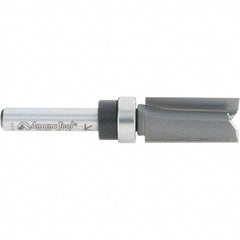 Amana Tool - 1/2" Cut Diam, 1" Length of Cut, 2 Flute Pattern-Cutting Edge Profile Router Bit - Carbide-Tipped, 1/4" Shank Diam, 2-1/2" OAL, Uncoated - All Tool & Supply