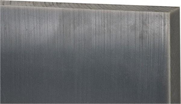 Made in USA - 1-1/2" Thick x 12" Wide x 1' Long, Polyethylene (UHMW) Sheet - Black, Oil-Filled Grade - All Tool & Supply