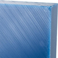 Made in USA - 1" Thick x 12" Wide x 1' Long, Polyethylene (UHMW) Sheet - Blue, Glass-Filled Grade - All Tool & Supply