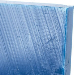 Made in USA - 3/4" Thick x 12" Wide x 2' Long, Polyethylene (UHMW) Sheet - Blue, Glass-Filled Grade - All Tool & Supply