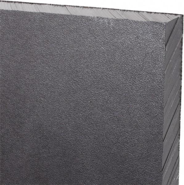 Made in USA - 1/2" Thick x 12" Wide x 2' Long, Polyethylene (UHMW) Sheet - Black, Antistatic Grade - All Tool & Supply