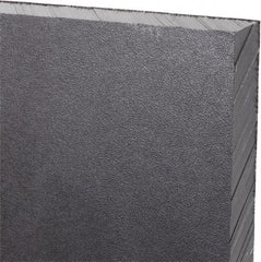 Made in USA - 1/2" Thick x 12" Wide x 2' Long, Polyethylene (UHMW) Sheet - Black, Antistatic Grade - All Tool & Supply