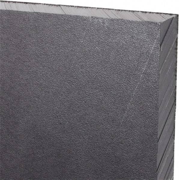 Made in USA - 1/2" Thick x 12" Wide x 3' Long, Polyethylene (UHMW) Sheet - Black, Antistatic Grade - All Tool & Supply