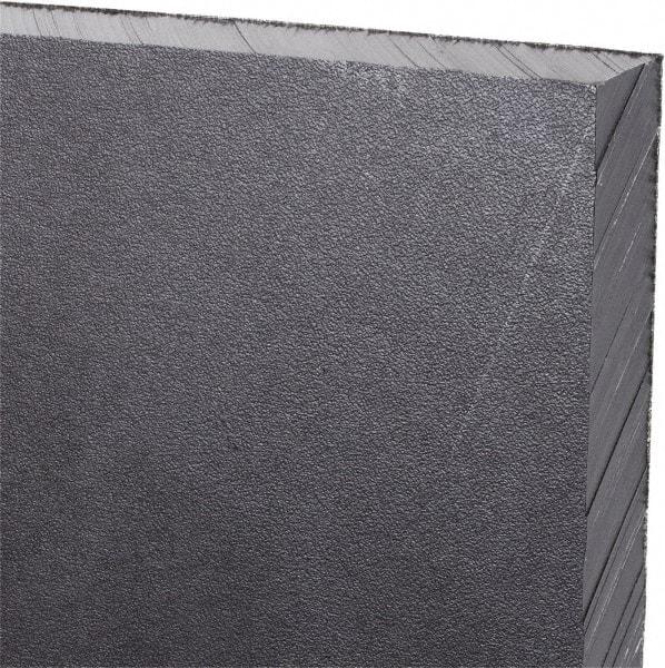 Made in USA - 1/2" Thick x 24" Wide x 2' Long, Polyethylene (UHMW) Sheet - Black, Antistatic Grade - All Tool & Supply