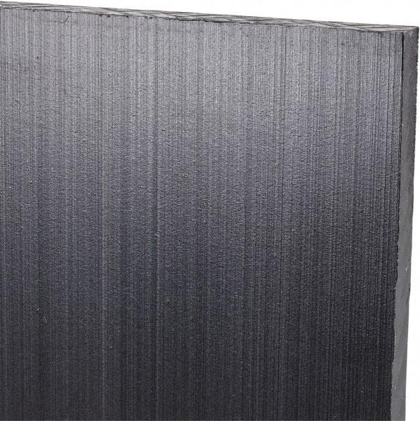 Made in USA - 1/4" Thick x 24" Wide x 3' Long, Polyethylene (UHMW) Sheet - Black, Antistatic Grade - All Tool & Supply