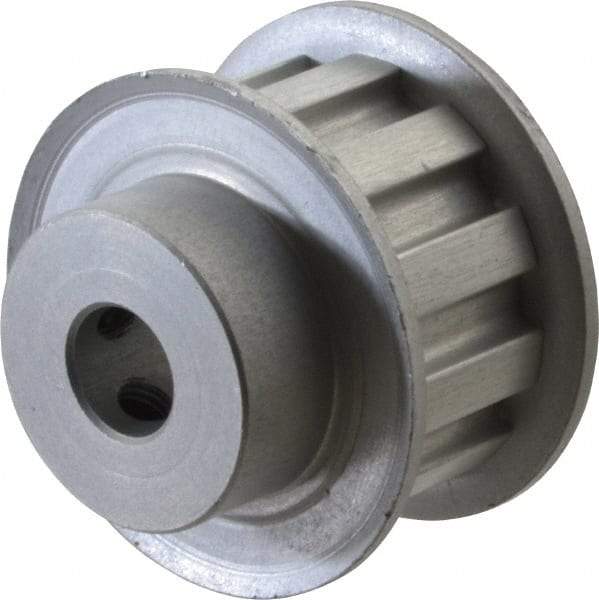 Power Drive - 11 Tooth, 3/8" Inside x 1.283" Outside Diam, Hub & Flange Timing Belt Pulley - 1/2" Belt Width, 1.313" Pitch Diam, 0.719" Face Width, Aluminum - All Tool & Supply