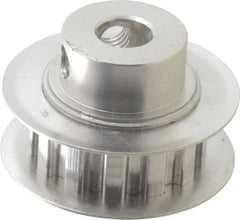 Power Drive - 13 Tooth, 1/4" Inside x 0.808" Outside Diam, Hub & Flange Timing Belt Pulley - 1/4" Belt Width, 0.828" Pitch Diam, 0.438" Face Width, Aluminum - All Tool & Supply