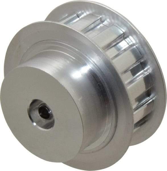 Power Drive - 14 Tooth, 3/8" Inside x 1.641" Outside Diam, Hub & Flange Timing Belt Pulley - 1/2" Belt Width, 1.671" Pitch Diam, 0.719" Face Width, Aluminum - All Tool & Supply