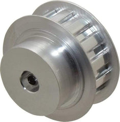 Power Drive - 14 Tooth, 3/8" Inside x 1.641" Outside Diam, Hub & Flange Timing Belt Pulley - 1/2" Belt Width, 1.671" Pitch Diam, 0.719" Face Width, Aluminum - All Tool & Supply