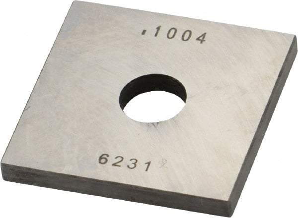 Value Collection - 0.1004" Square Steel Gage Block - Accuracy Grade 0, Includes NIST Traceability Certification - All Tool & Supply