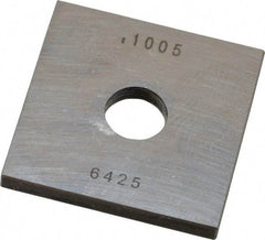 Value Collection - 0.1005" Square Steel Gage Block - Accuracy Grade 0, Includes NIST Traceability Certification - All Tool & Supply