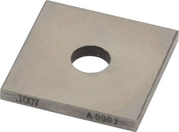 Value Collection - 0.1007" Square Steel Gage Block - Accuracy Grade 0, Includes NIST Traceability Certification - All Tool & Supply