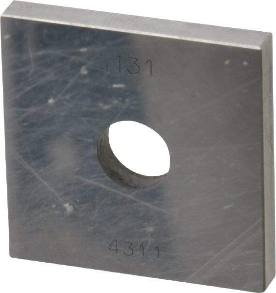 Value Collection - 0.131" Square Steel Gage Block - Accuracy Grade 0, Includes NIST Traceability Certification - All Tool & Supply