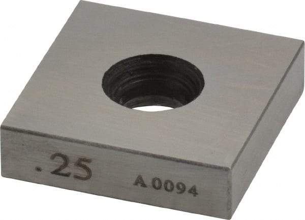 Value Collection - 0.25" Square Steel Gage Block - Accuracy Grade 0, Includes NIST Traceability Certification - All Tool & Supply