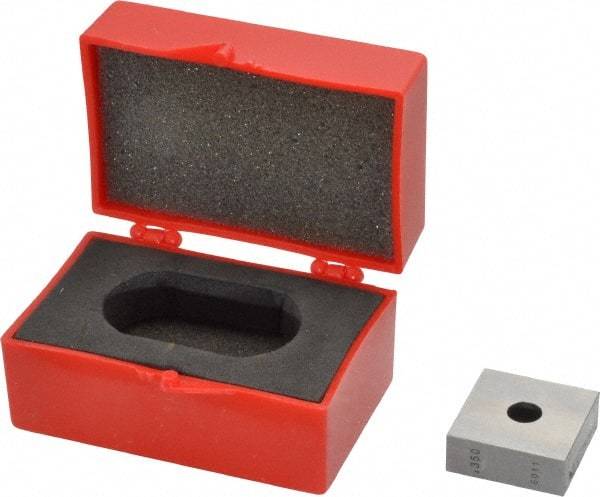 Value Collection - 0.35" Square Steel Gage Block - Accuracy Grade 0, Includes NIST Traceability Certification - All Tool & Supply