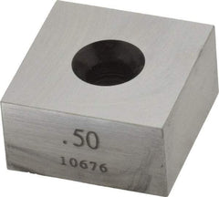 Value Collection - 0.5" Square Steel Gage Block - Accuracy Grade 0, Includes NIST Traceability Certification - All Tool & Supply