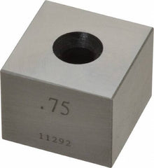 Value Collection - 0.75" Square Steel Gage Block - Accuracy Grade 0, Includes NIST Traceability Certification - All Tool & Supply