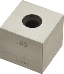 Value Collection - 0.85" Square Steel Gage Block - Accuracy Grade 0, Includes NIST Traceability Certification - All Tool & Supply