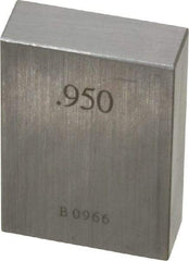 Value Collection - 0.95" Square Steel Gage Block - Accuracy Grade 0, Includes NIST Traceability Certification - All Tool & Supply