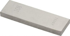 Value Collection - 0.108" Rectangular Steel Gage Block - Accuracy Grade 0, Includes NIST Traceability Certification - All Tool & Supply