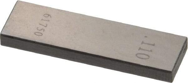 Value Collection - 0.11" Rectangular Steel Gage Block - Accuracy Grade 0, Includes NIST Traceability Certification - All Tool & Supply