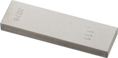 Value Collection - 0.111" Rectangular Steel Gage Block - Accuracy Grade 0, Includes NIST Traceability Certification - All Tool & Supply