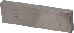 Value Collection - 0.112" Rectangular Steel Gage Block - Accuracy Grade 0, Includes NIST Traceability Certification - All Tool & Supply