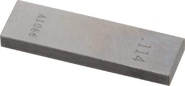 Value Collection - 0.114" Rectangular Steel Gage Block - Accuracy Grade 0, Includes NIST Traceability Certification - All Tool & Supply