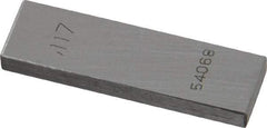 Value Collection - 0.117" Rectangular Steel Gage Block - Accuracy Grade 0, Includes NIST Traceability Certification - All Tool & Supply