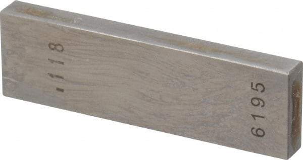 Value Collection - 0.118" Rectangular Steel Gage Block - Accuracy Grade 0, Includes NIST Traceability Certification - All Tool & Supply